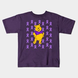 Bear with IBD Awareness shirt and ribbons Kids T-Shirt